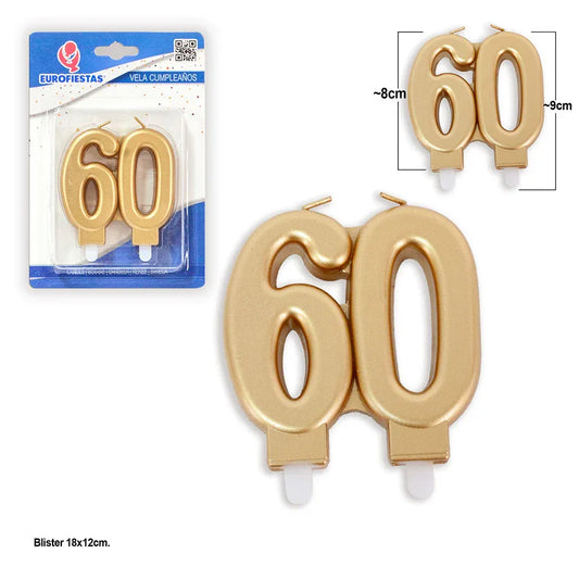 VELA BLOQUE ORO *60 - yupiparty