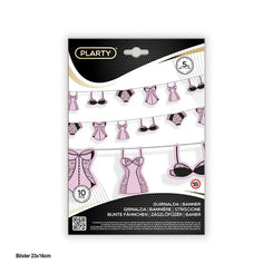 PLARTY-GUIRNALDA LENCERIA ROSA/NEGRO - yupiparty