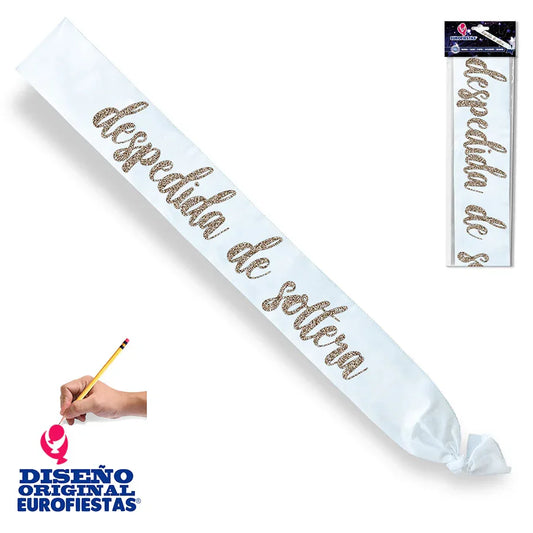 BANDA BLANCA DESPEDIDA PURP.ORO - yupiparty