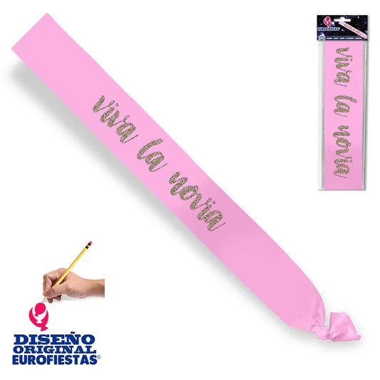 BANDA ROSA*VIVA LA NOVIA* PURP.ORO - yupiparty