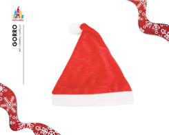 Gorro de Papá Noel Terciopelo Adulto - Accesorio Navideño Premium - yupiparty