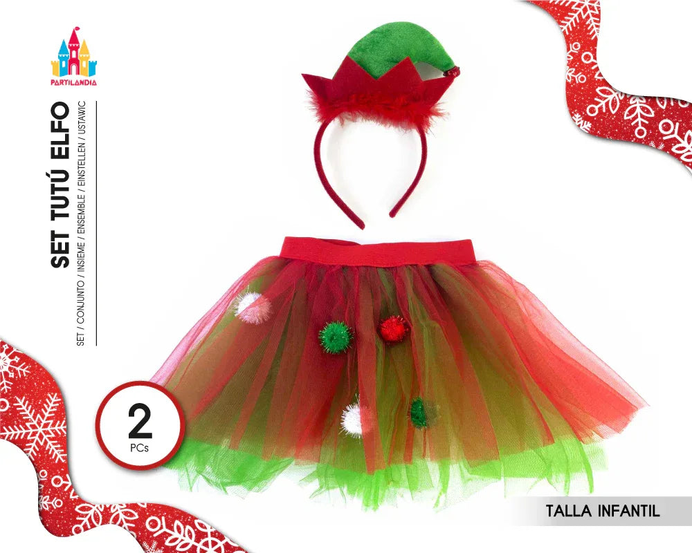 SET TUTU ELFO - yupiparty