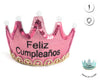 CORONA CON LUZ ROSA O AZUL - yupiparty