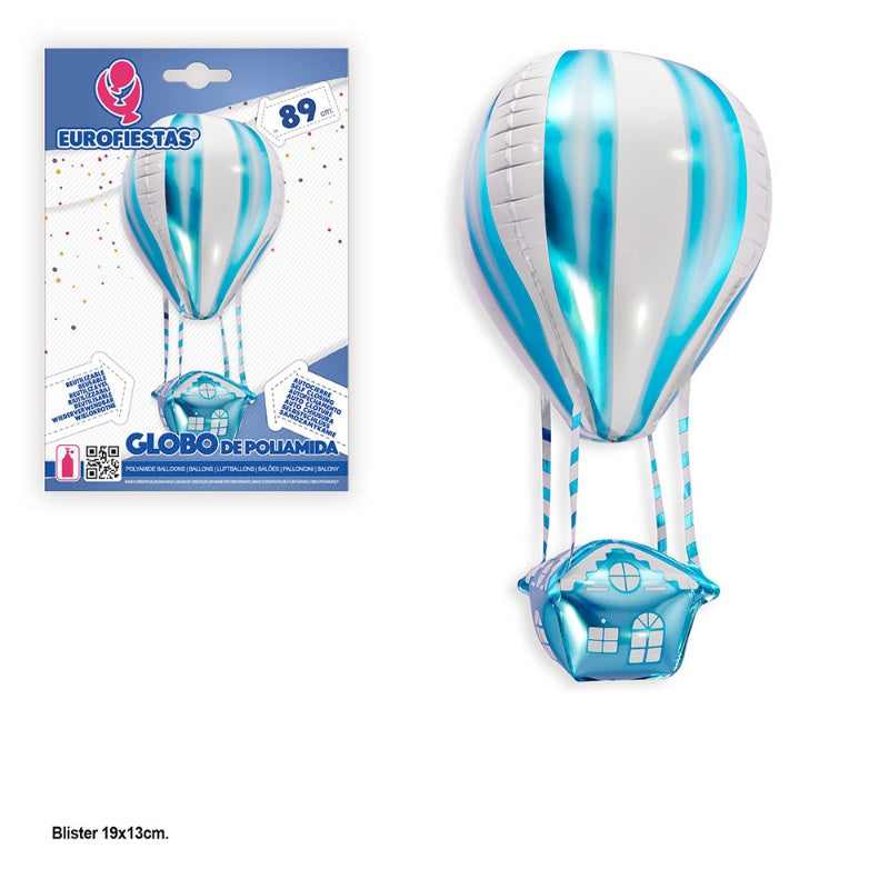 GLOBO FOIL GLOBO AEROSTATICO AZUL 89CM