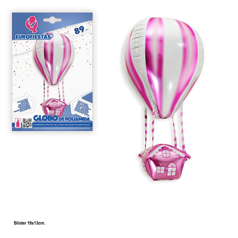 GLOBO FOIL GLOBO AEROSTATICO ROSA 89CM