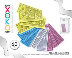 PACK BILLETE PIRATA 60PC - yupiparty