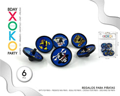 PACK MINI PEONZA PIRATA 6PC - yupiparty