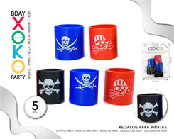 PACK RESORTE DE COLORES PIRATA 5PC - yupiparty