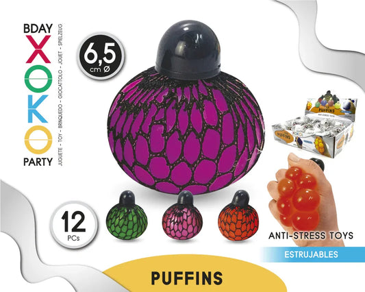 PELOTA ANTIESTRES UVA 6,5CM - yupiparty