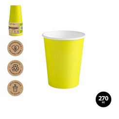 VASO CARTON VERDE LIMA 270CC (9OZ) 10 UD - yupiparty