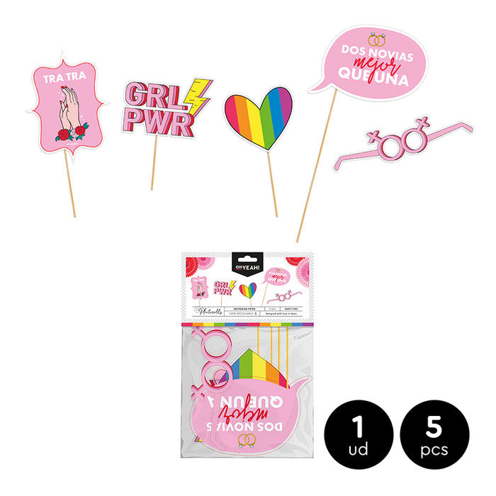 SET ACCESORIOS PHOTOCALL GIRL POWER CARTON 5PCS