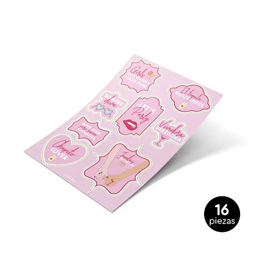 PEGATINA ADHESIVA TEAM BRIDE 16PCS