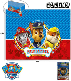 MANTEL DE PLASTICO PAW PATROL LETS ROLL - yupiparty