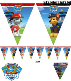 BANDERIN DE PLASTICO PAW PATROL LETS ROL - yupiparty