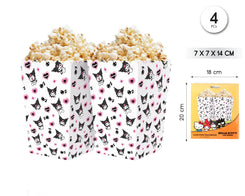 CAJA PALOMITAS KUROMI HELLO KITTY 4PCS - yupiparty
