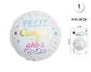 GLOBO FOIL REDONDO 18/45CM FELIZ CUMPLE - yupiparty