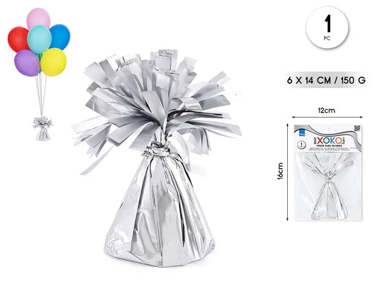 PESO PARA GLOBOS CONO PLATA - yupiparty