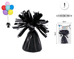 PESO PARA GLOBOS CONO NEGRO