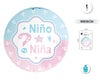 GLOBO FOIL REDONDO 18"/45CM GENDER REVEAL - yupiparty