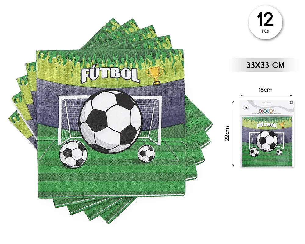 SERVILLETA FUTBOL 12PCS - yupiparty