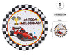 PLATO 23CM COCHE CARRERA - yupiparty