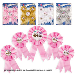 SET DE BROCHES DESPEDIDA NOVIA Y MOTES 4 - yupiparty