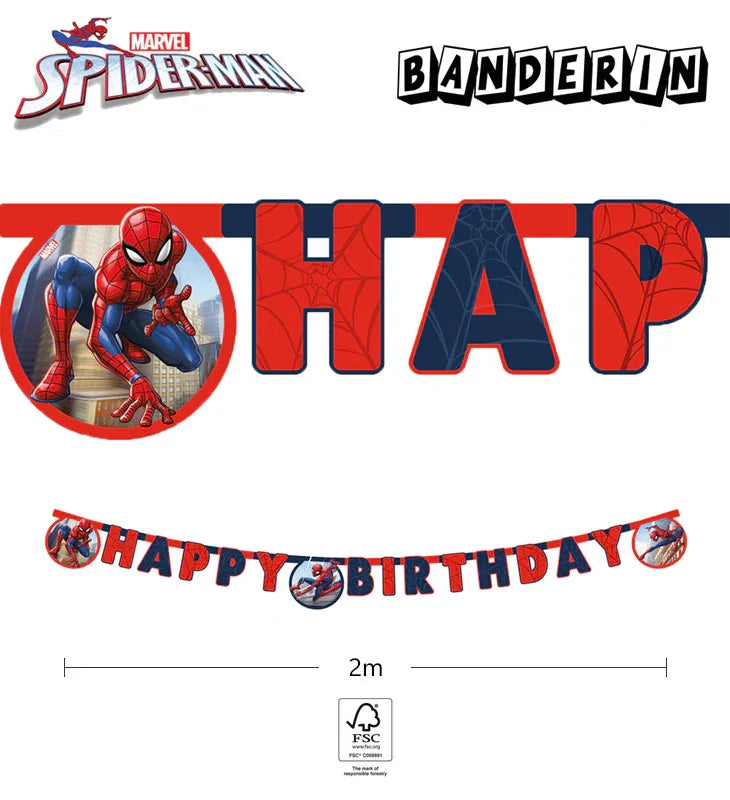 GUIRNALDA PAPEL SPIDERMAN CRIME FIGHTER - yupiparty