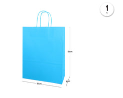BOLSA REGALO KRAFT AZUL 12*6*15CM