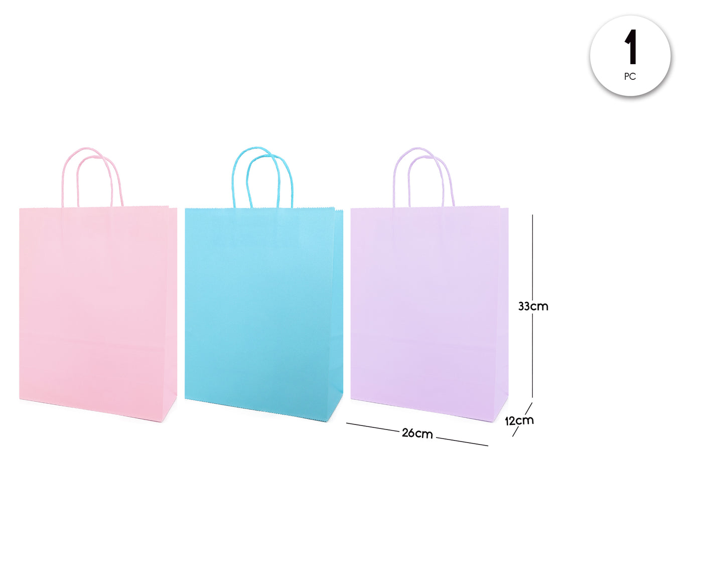 BOLSA REGALO KRAFT MACARON 26*12*33CM