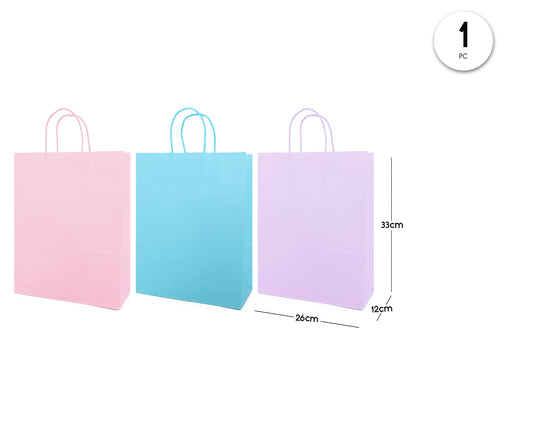 BOLSA REGALO KRAFT MACARON 26*12*33CM