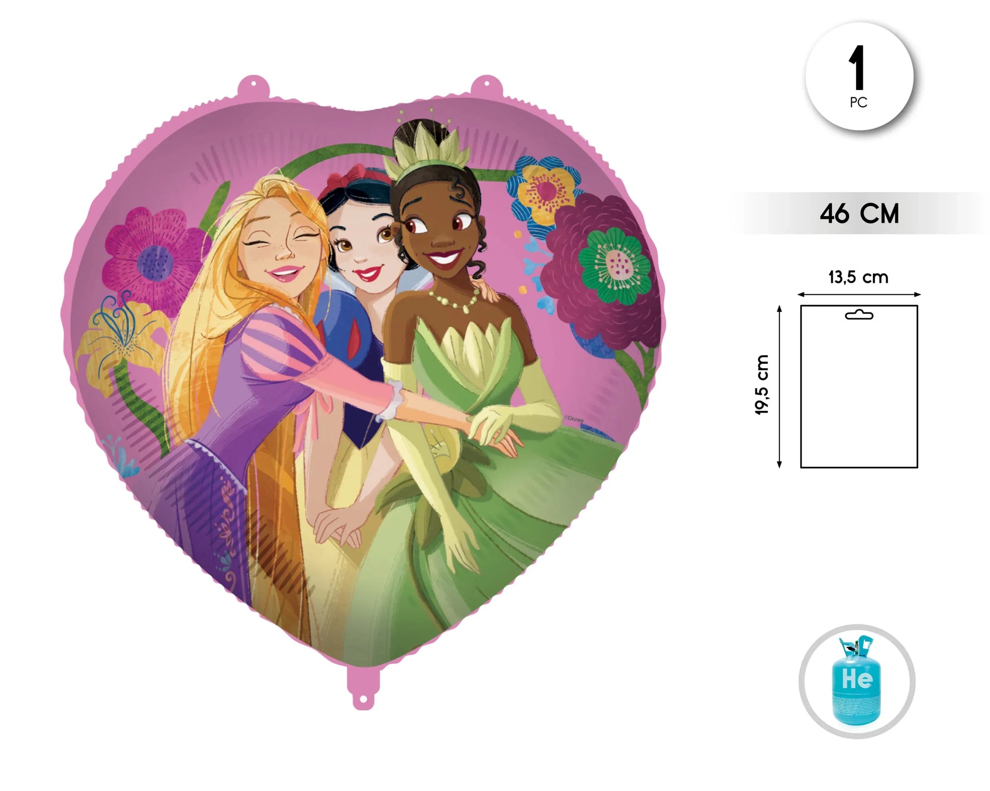 GLOBO FOIL 46CM CUADRADO PRINCESS LIVE Y - yupiparty
