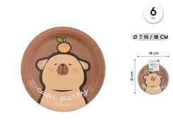 PLATO 18CM CAPIBARA 6PCS
