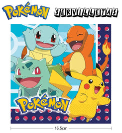 SERVILLETAS MEDIANAS 33 x 33cm POKEMON - yupiparty