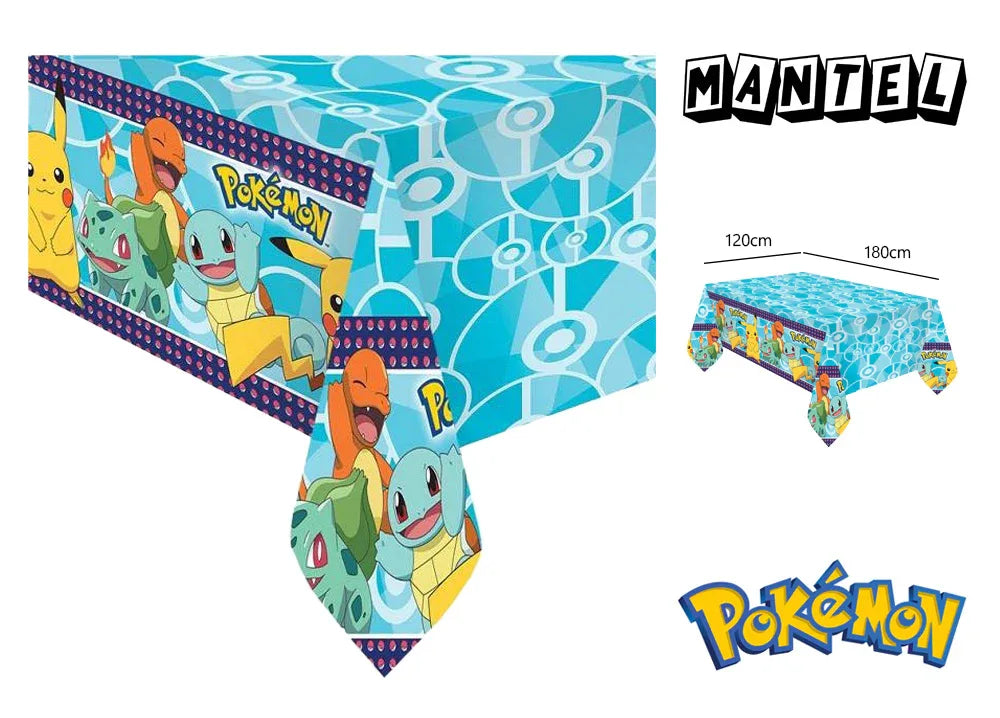 MANTEL PLAS POKEMON - yupiparty
