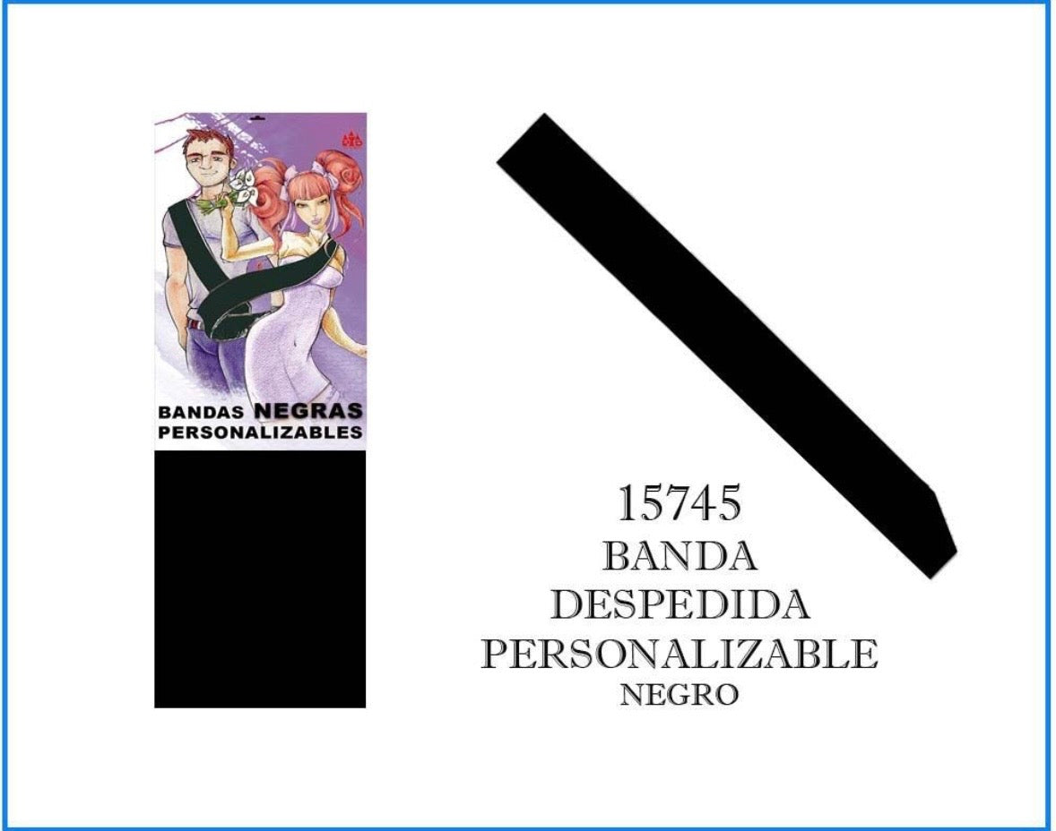 BANDA NEGRA PERSONALIZABLE