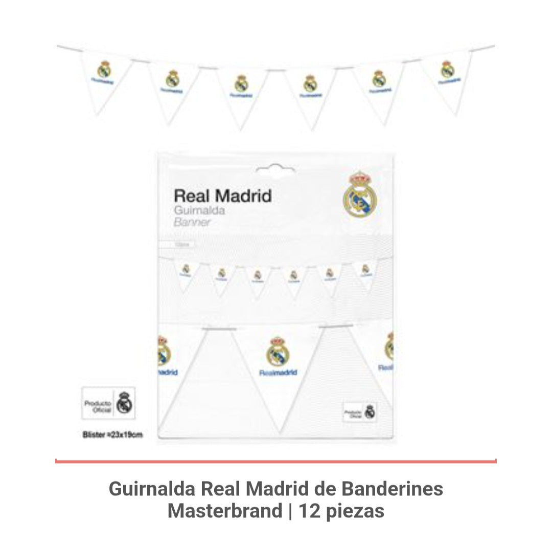 REAL MADRID GUIRNALDA BANDERIN TRIANGU.MASTER 12PCS