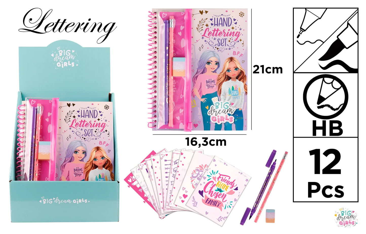 SET CUADERNO DE LETTERING - yupiparty