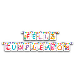 GUIRNALDA 3.15M FELIZ CUMPLE PEPPA PIG - yupiparty