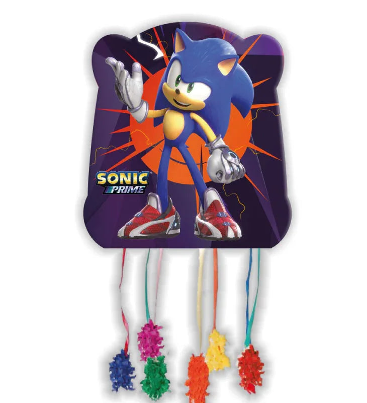 Piñata Sonic Prime 33x33cm - Licencia Oficial Sega - yupiparty