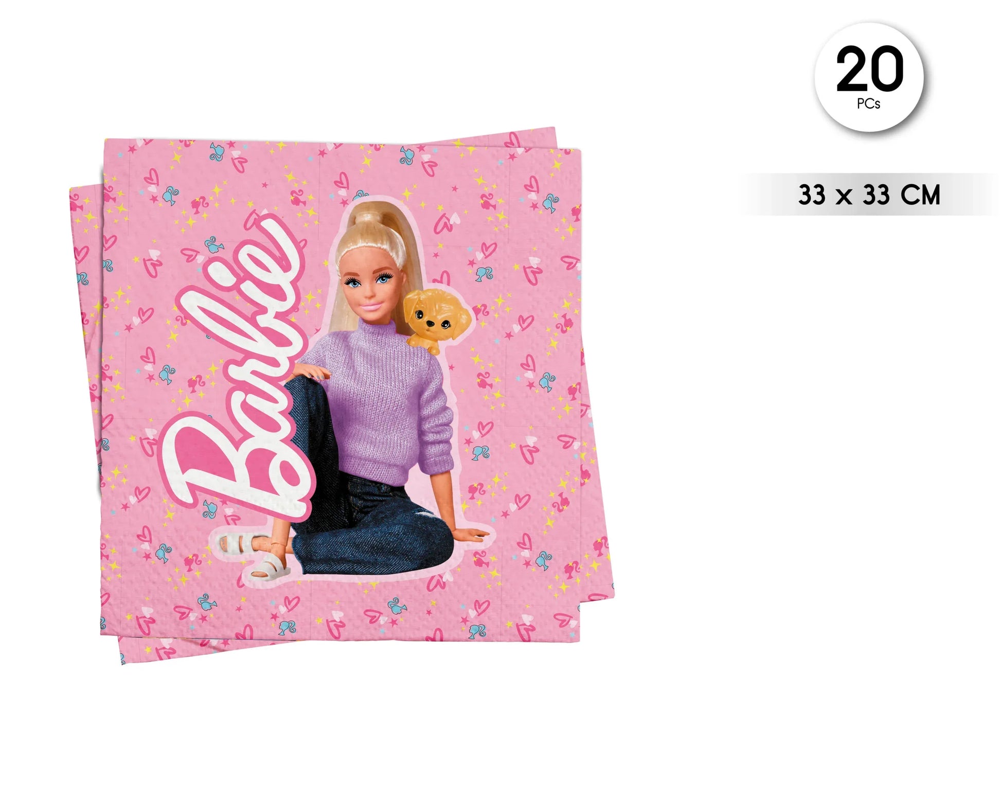 20 SERVILLETAS 33 CM BARBIE - yupiparty