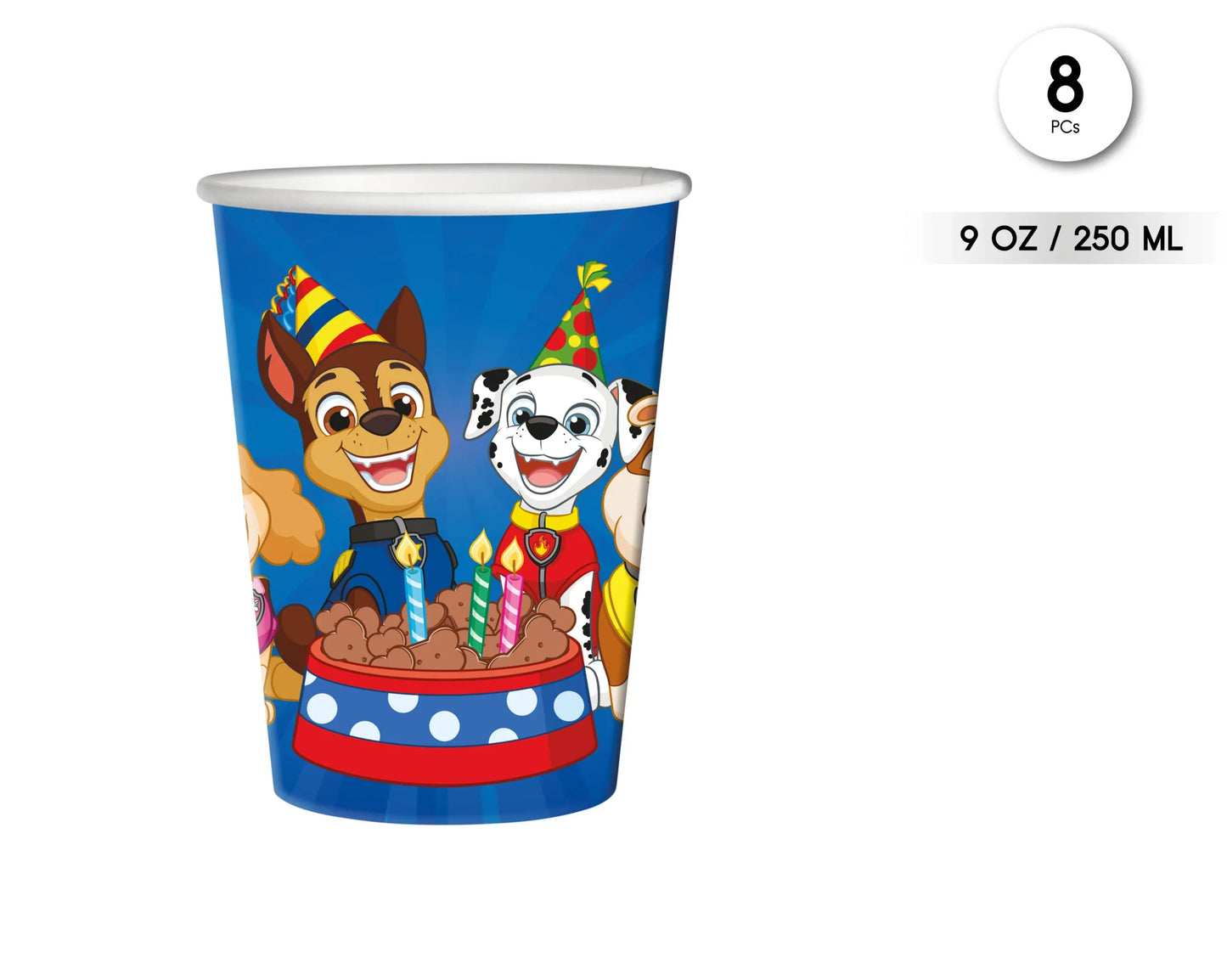 8 VASOS PAW PATROL - yupiparty