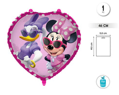 GLOBO FOIL CORAZÓN MINNIE JUNIOR 46CM - yupiparty