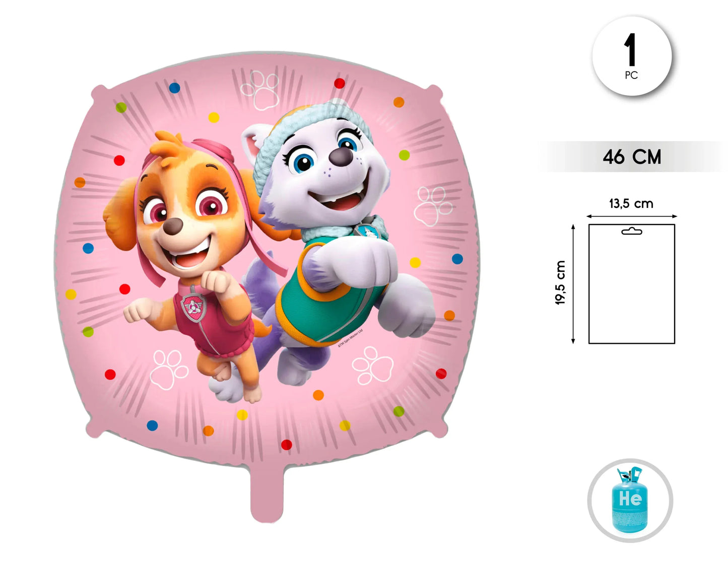 GLOBO FOIL FORMA 46CM PAW PATROL SKYE AN - yupiparty