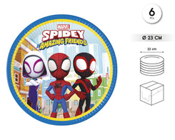 6 PLATOS DE PAPEL 23CM SPIDEY & HIS AMAZ - yupiparty