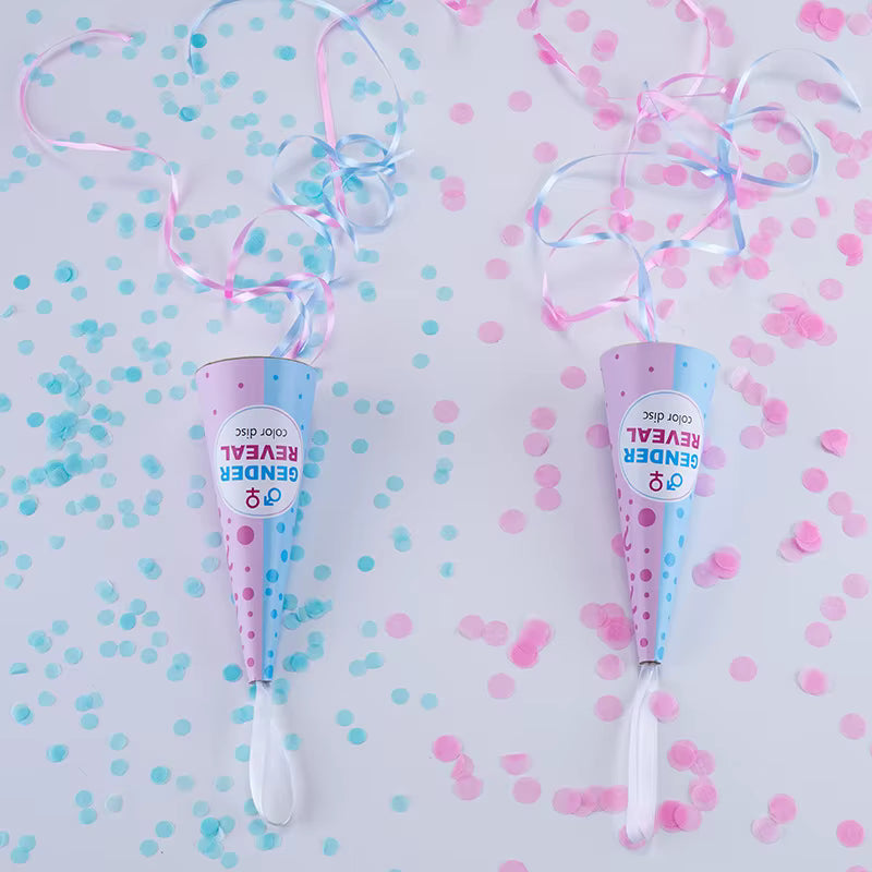 CONO CONFETTI BOY GIRL AZUL 15CM