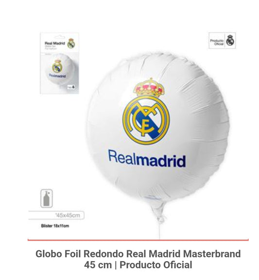 REAL MADRID GLOBO FOIL REDONDO MASTER 45CM