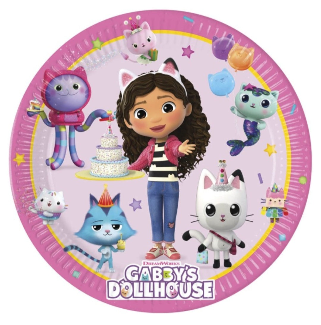 PLATOS PAPEL GABBY"S DOLLHOUSE 23CM PACK 6