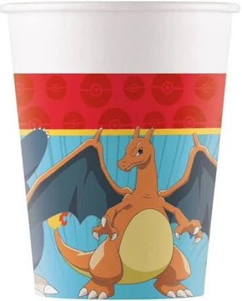 VASOS DE PAPEL 200ML POKEMON 6PCS