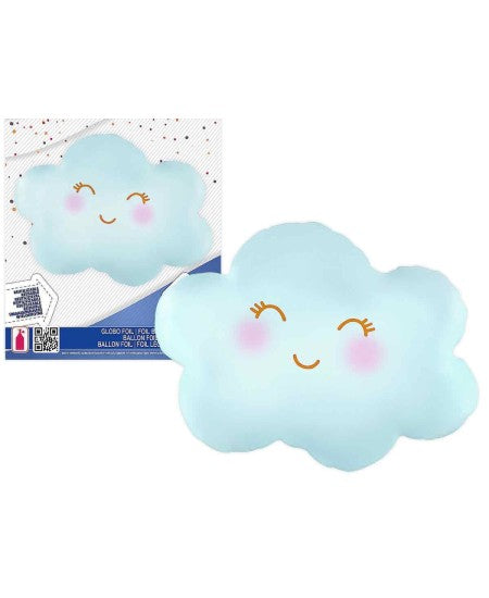 GLOBO FOIL NUBE AZUL PASTEL 72CM