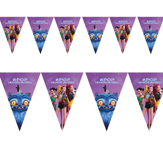 BANDERINES DE PAPEL 2.3MT K-POP DEMON HUNTERS